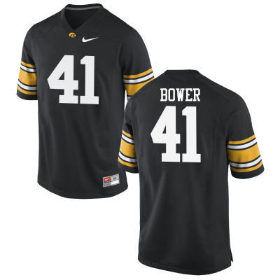 Men Iowa Hawkeyes #41 Bo Bower College Football Jerseys-Black